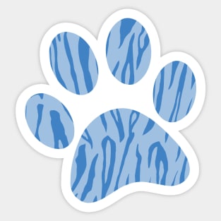 Blue Tiger Print Sticker